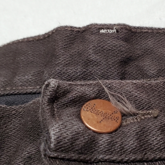 VINTAGE 1980s Wrangler Dark Brown USA Made High Waisted Butt Hugging Jeans - Picture 5 of 9